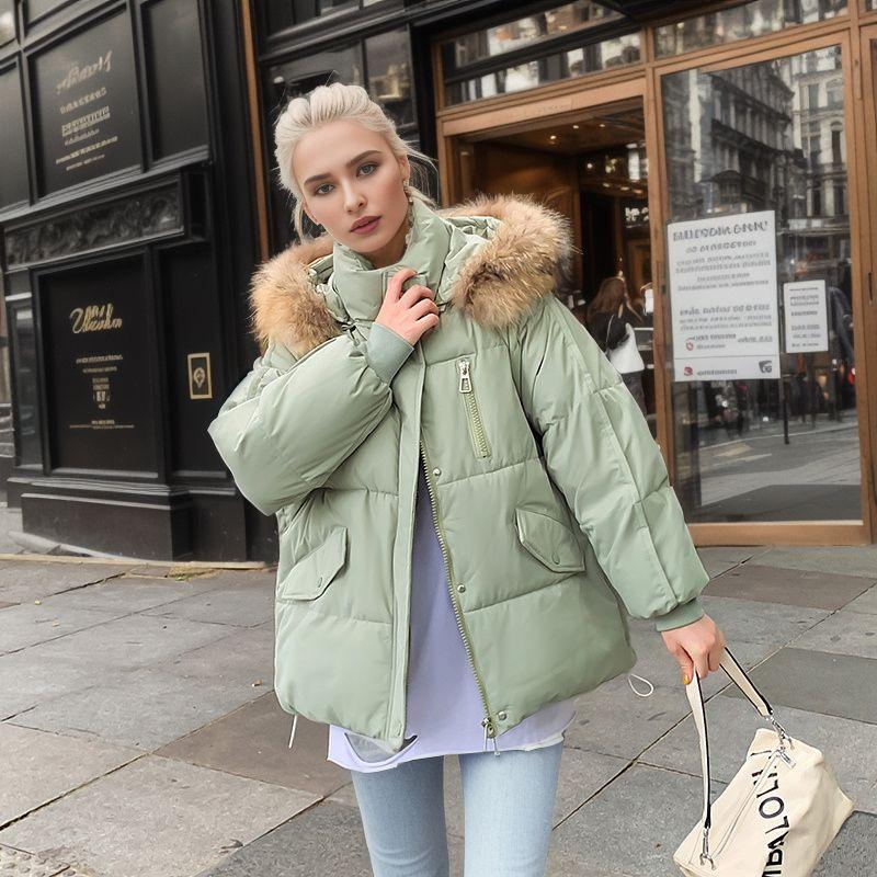 New winter -padded clothes women's short large-size cotton-padded clothes loose casual thickened warm jacket