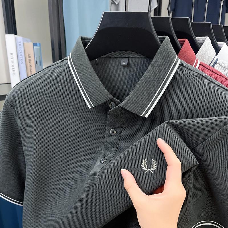 100% Cotton Luxury Brand New Men's Embroidered Short Style Summer Comfortable Breathable Polo Shirt Business Casual T-shirt Top