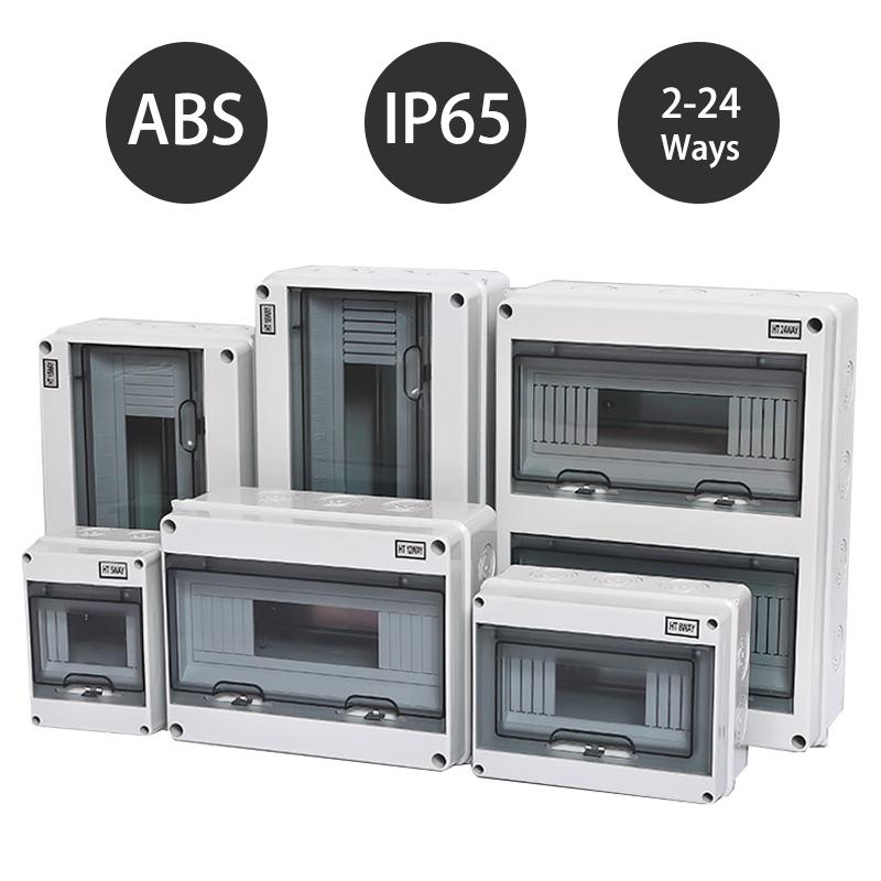 HT Series Junction Box 2/3/5/8/12/15/18/24WAY PC Plastic Outdoor Electrical IP65 Waterproof Distribution Box Switch Box Fuel Injectors 6