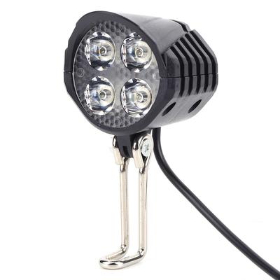 36V/48V/60V E-Bike Horn Light Electric Scooter LED Headlight 18W Waterproof 2 In 1 Horn Lamp Motorcycle Bicycle Flashlight