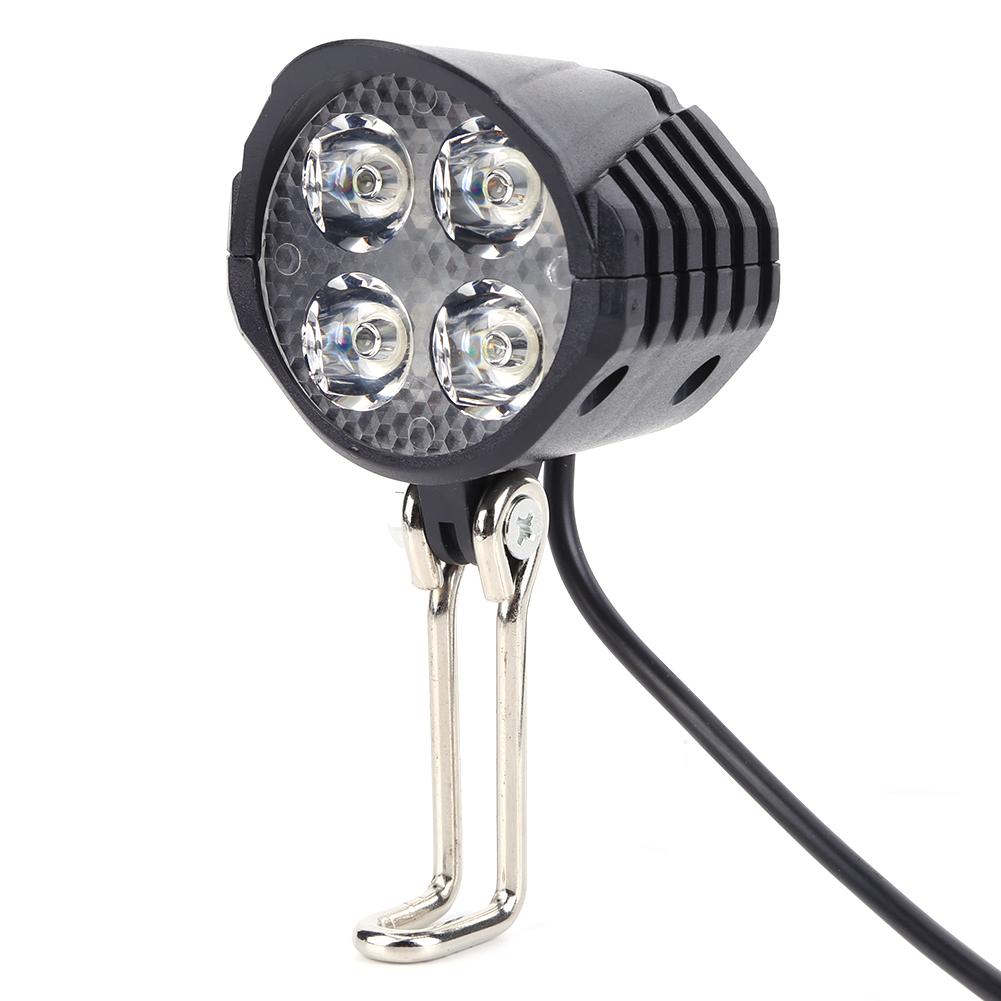 36V 48V 60V E-Bike Horn Light High Power Electric Scooter Headlight Waterproof 18W 9 LED Front Light Outdoor Cycling Accessories