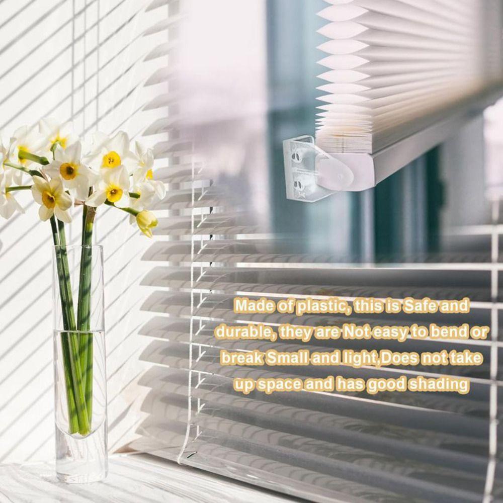 8PCS Transparent Mini Blind Brackets Univerasal Bottom Rail Holder  Window Blinds Accessories