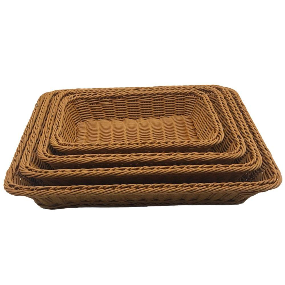 Plastic Kitchen Storage Basket Coffee Organization Box Creative Bread Fruit Tray
