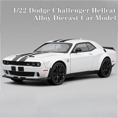 Nouveau 1:22 Dodge Challenger Redeye Hellcat Super Muscle Voiture de Sport Métal Alliage Moulé Sous Pression Modèle de Voiture Son & Lumière Collection Hobbies Cadeau