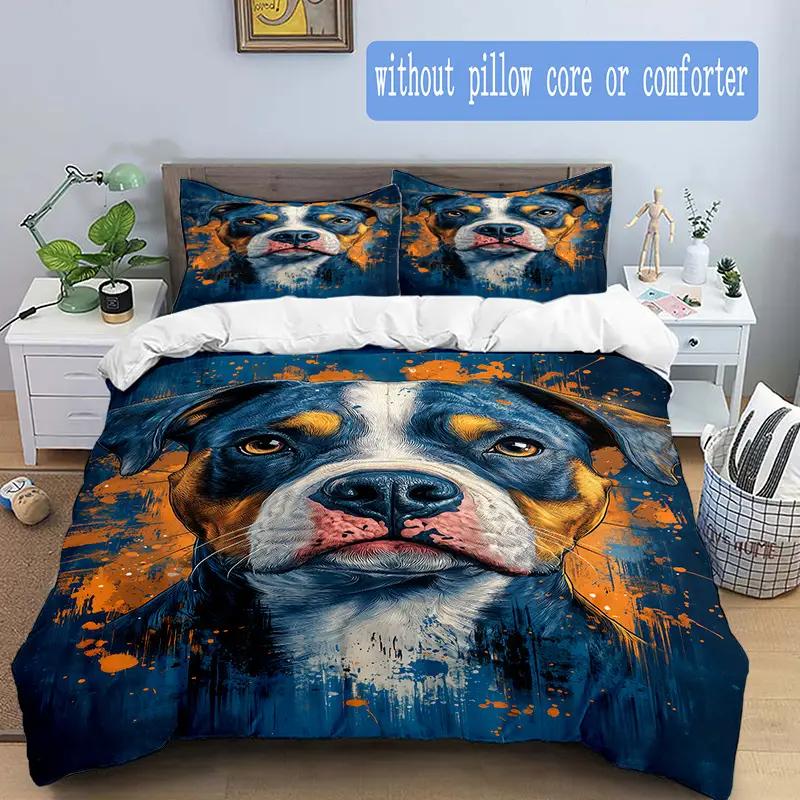

Adorable Lovely Dog Beding Set, Soft, Comfortable plus Breathable Fabric, Durable, Easy To Care, Wrinkle-resistant plus Machine Washable 120*200cm Single