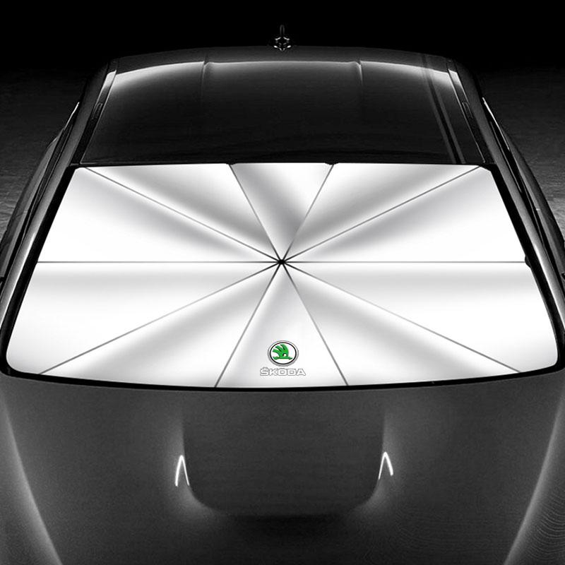 Car Sunshade Umbrella Windshield Folding Front Parasol Umbrella Type Sun Shade for Skoda SCALA Superb Octavia 2 3 A4 A5 Fabia Kamiq Kapoq Kodiaq Rapid