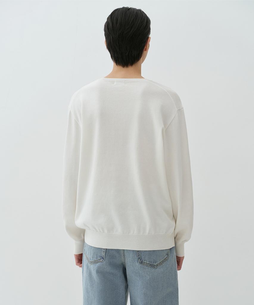 MUSINSA STANDARD Washable Supima Cotton Henley Neck Knit [Ivory]