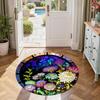 Flower Round Carpet Perfect for Outdoor Study room Entryway Hallway Antislip Round Carpet Office home decor Spiritual Gift
