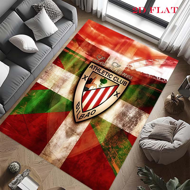 Athletic Club Logo Teppich für Wohnzimmer Schlafzimmer Zuhause Sofadekoration, rutschfeste Bodenmatte für Kinder zum Spielen