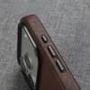 For iPhone 17 16 Pro Max iPhone 15 14 13 Pro Case Magnetic Retro Leather Hard Protection Cover Metal Independent Button Shell