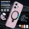 For iPhone 17 Case Compatible with MagSafe Kickstand TPU+PC Phone Cover