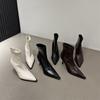 2025 Autumn and Winter New Fashion Versatile Pointed Simple Niche Design Fashion Boots Thin Heel Thin Boots Martin Boots
