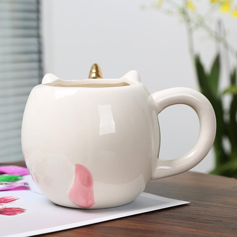 Modeling Mug Unicorn Ceramic Water Cup Cute Cartoon Mug Personalized Office Cup