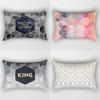 Luxurious Peach Skin Rectangle Pillow Case Featuring Stylish Geometric Marble Pattern For Cozy Spaces