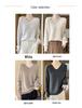 Women's V-Neck Cable Knit 100% Wool Sweater - Autumn Winter Solid Color, Loose Fit, Long Sleeve, Lazy Style, Base Layer.