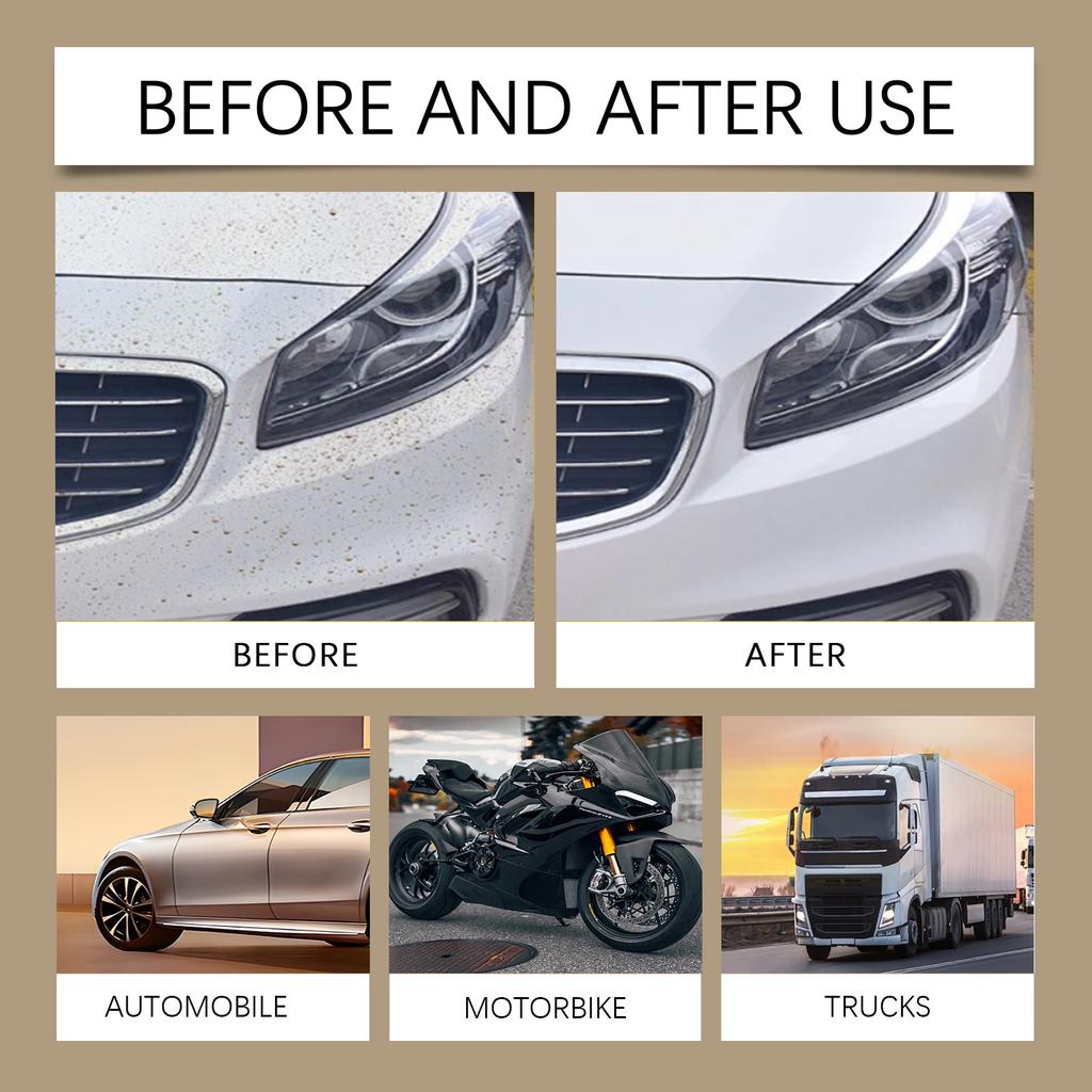 Waterless Car Wash Coating Agent, Car Cleaning, Stain Removal, And Polishing. 120ML