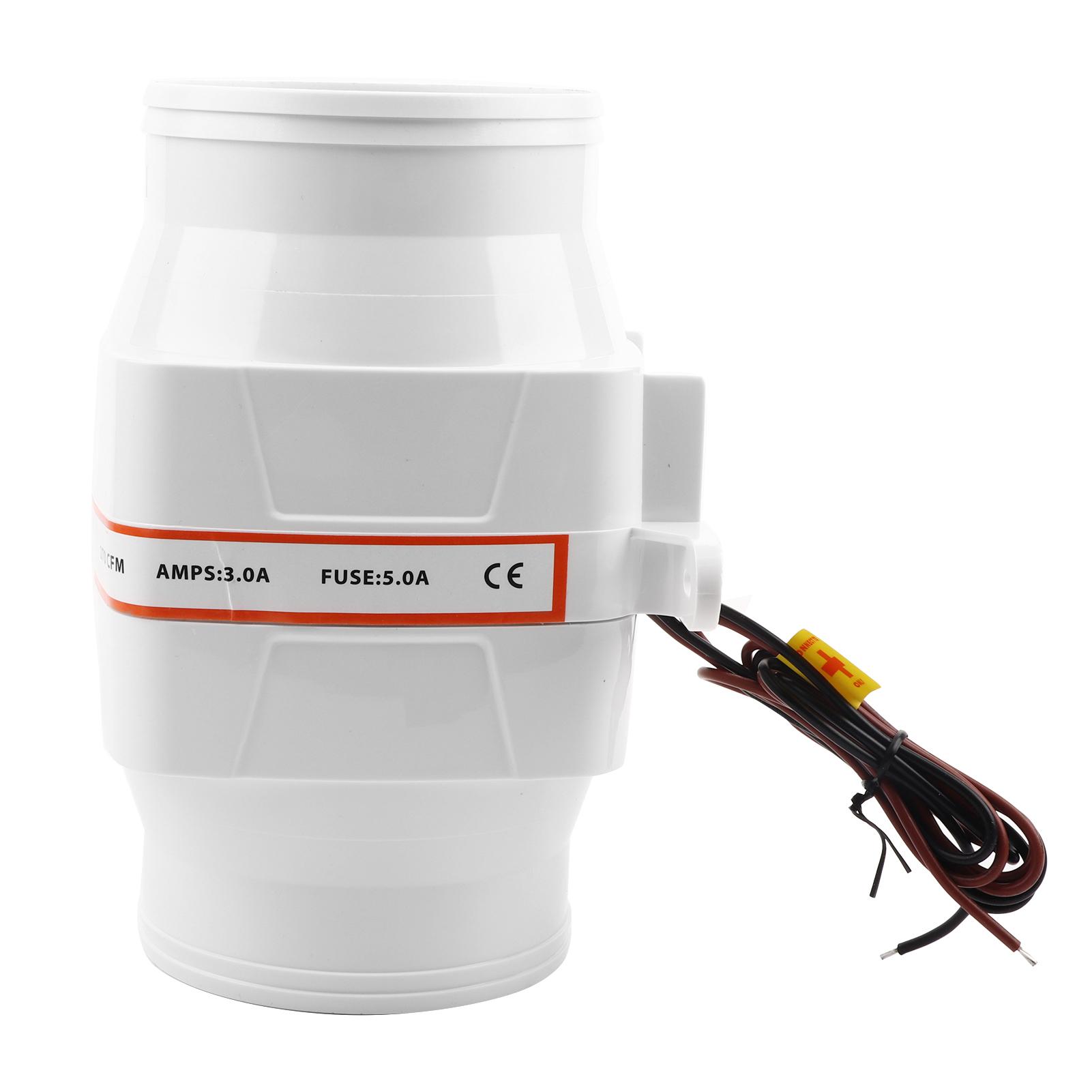 

4 дюйма Встроенный Трюмный Постоянного Тока Воздуходувка Бесшумный Мощный Вентилятор для Вентиляции Двигателя для Яхты Автодома(24V )