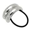 Vintage stil legering konkav hår slips geometrisk design legering dekor elastisk hår ring kvinner hestehale holder hår tilbehør
