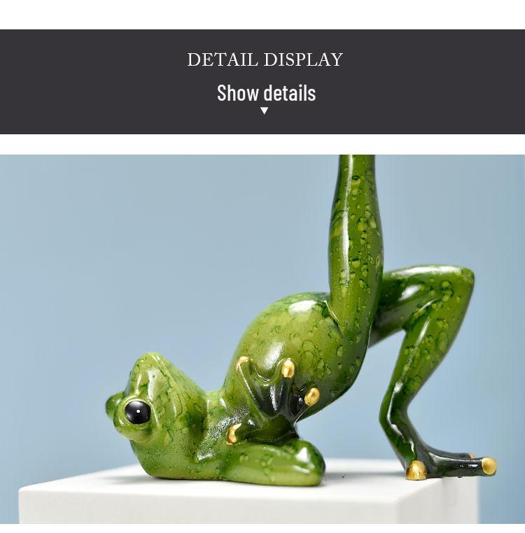 Yoga Frog Figurine Birthday Gift - Ideal for Bedroom, Study, Living Room, Desktop, Entrance, TV Cabinet, or Wine Cabinet Decor