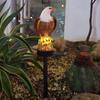 Solar Eagle Resin Statue Outdoor Garden Stake Lights Bald Eagle Sculpture Animal Stump Lamp for Lawn Pathway Decoration