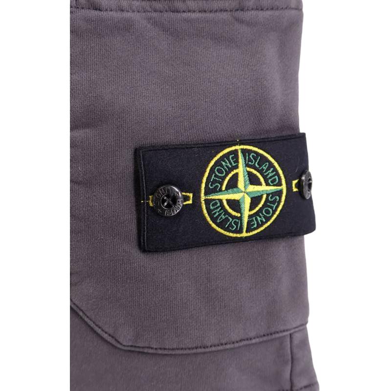 Stone Island Logo Patch Drawstring Casual Shorts Men shorts Gray K1S1562000-12S0051-V0065