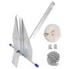 8 Lbs Steel Slide Anchor Hot-Dipped Anchor Kit Chain&Rope Set Silver For Boat