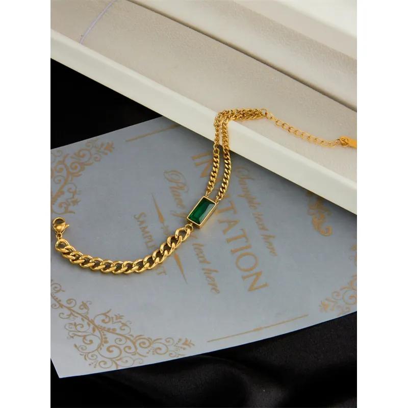 1 Women's European and American Trendy Emerald Bracelet, Wedding, Date, Travel, Banquet, Party, Holiday Dressing Gift