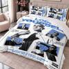 Eminem 3-teiliges Bettwäsche-Set Bettbezug mit zwei Kissenbezügen für Schlafzimmer Heimdekoration