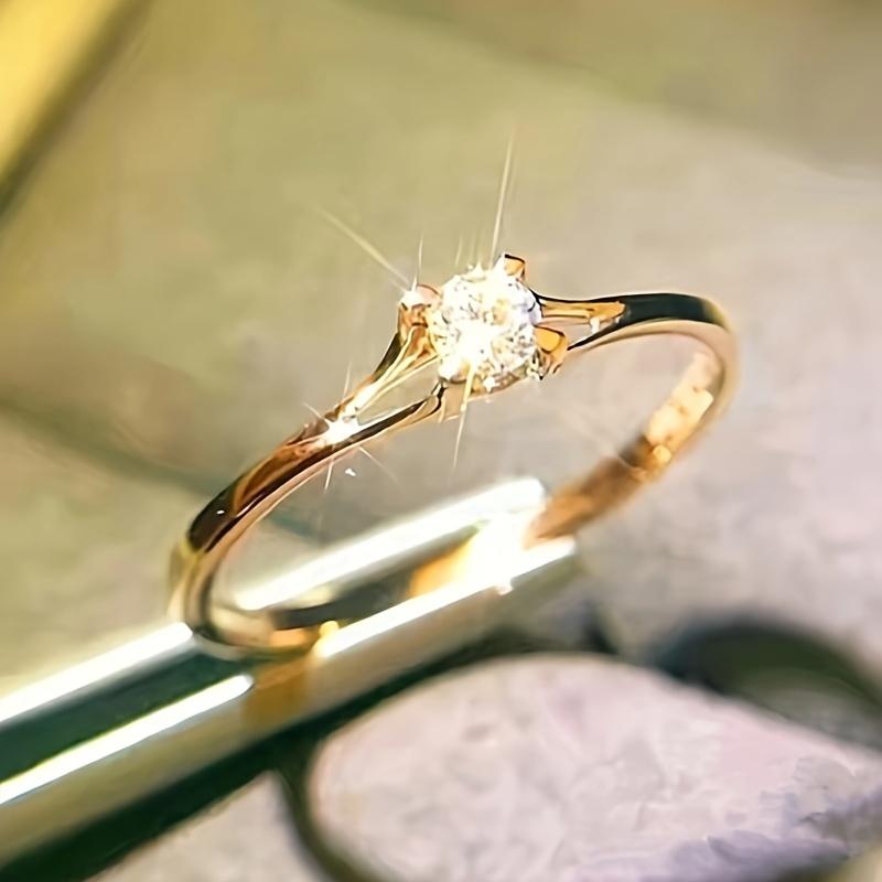 Minimalist Brilliant Cubic Zirconia 925 Sterling Silver Wedding Rings for Women Simple and Elegant Engagement Rings Jewelry