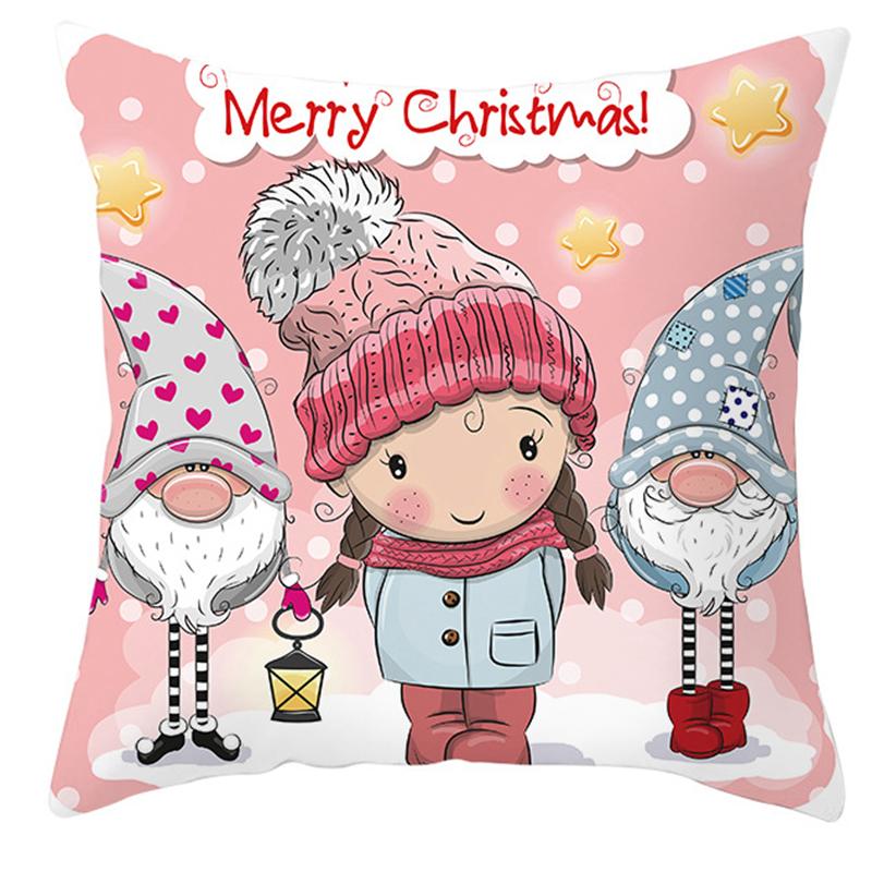 

Faceless Santa Pillowcase Christmas Decoration Home Gift Noel Navidad Happy New Year 2022 Cushion Cover 40x40cm
