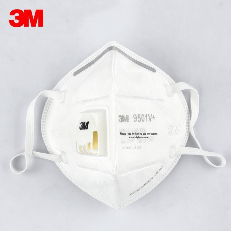3M 9502V+ KN95 Protective Face Mask with Knitted Band - Anti-Dust and Anti-Particulate