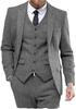 Men's Slim Fit Herringbone Three-Piece Suit for Business, Banquets, and Weddings