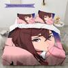 Momo  Pattern Bedding Quilt Set  Home Decoration  Gift (1 * duvet cover + 2 * pillowcase  without core)