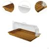 Imitation Rattan Woven Bread Basket Fruit Multifunctional Snack Storage Rectangle Serving