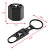 5Pcs/Set Car Wheel Tire Air Valve Caps with Keychain Auto Accessories For Tesla Model S Model X Model Y Cybertruck Model 3 Model Y