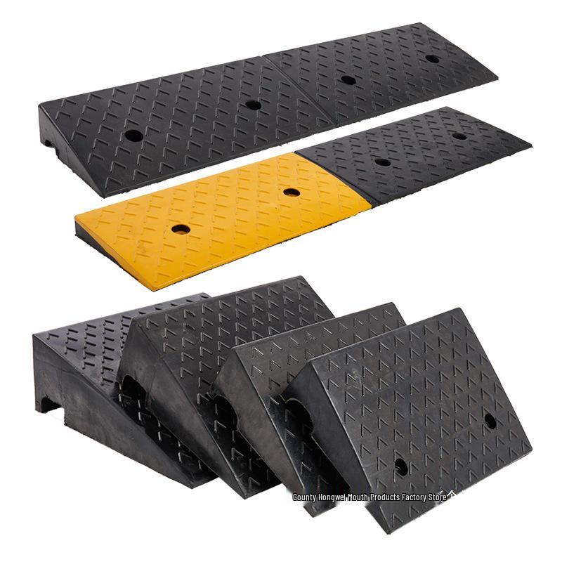 1-Meter Household Rubber-Plastic Ramp Mat for Steps, Curbs & Road Edges