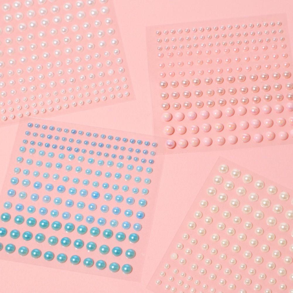 165pcs Self Adhesive Hair Pearls Stickers Nail DIY Face Pearls Stickers  for Hair Face Makeup