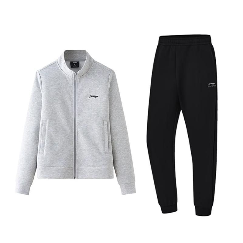 Li Ning Casual Sportswear Unisex Coin Gray+Black AWDVP57-1+AKLV891-1 S