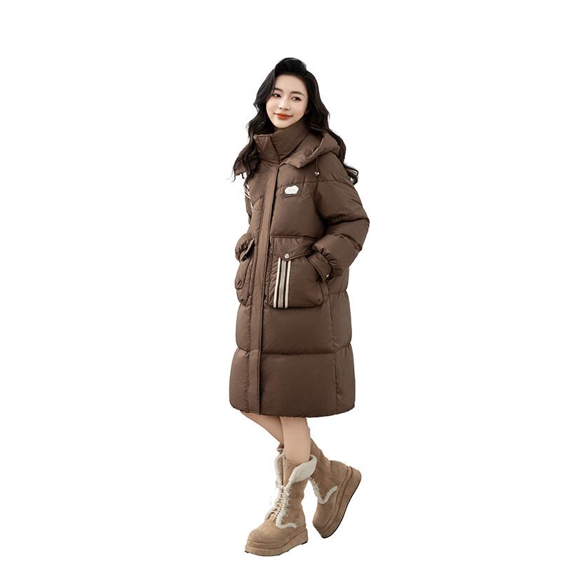 YAYA Women's 2024 Long Hooded Down Jacket