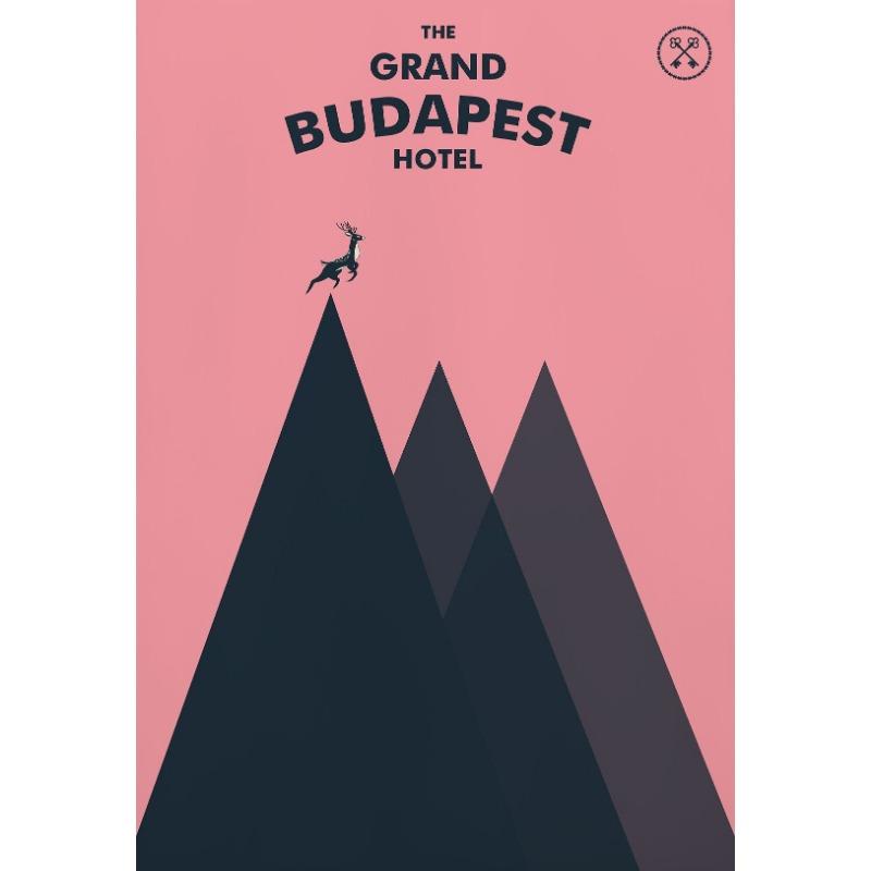 Wes Anderson Klassisches Filmcover Poster The Grand Budapest Film Leinwandgemälde Druck Minimalistische Wand-Wohndekoration Weihnachtsgeschenke