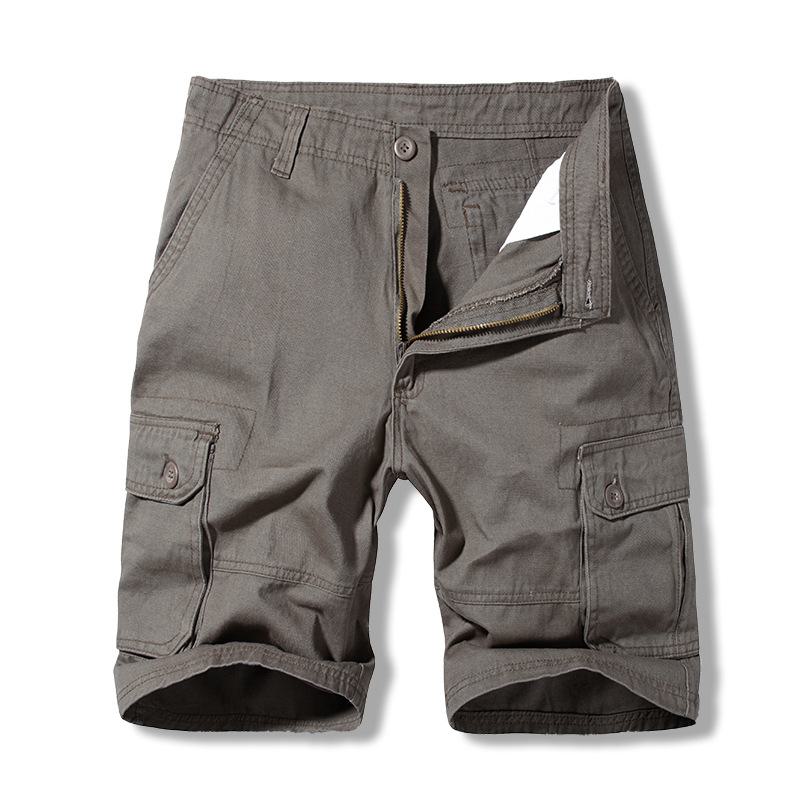 Lockere, einfarbige 5-Punkt-Shorts für den Sommer für Herren: Trendy und lässige Strandhosen