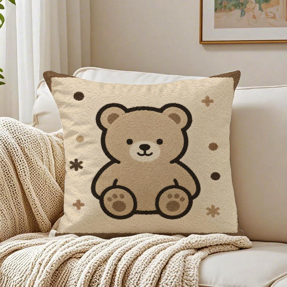 Medieval Critter Embroidery Cushion Cover Breathable Organic Cushion Covers Machine Washable Wrinkle-Resistant Soft Durable