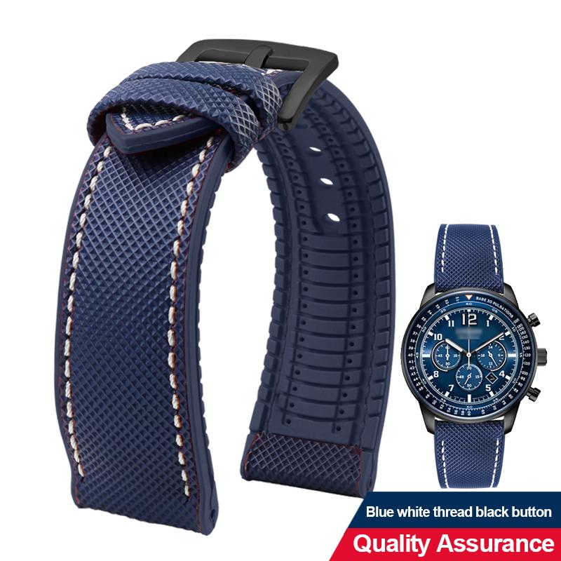 12 color high quality rubber Watchband 20 21 22 23mm 24mm for men and women watchstrap accessories Black red orange yellow Green