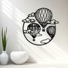 1pc Vintage Metal Hot Air Balloon Wall Art, Weather-Resistant Iron Indoor Outdoor Christmas Gift for Travel Enthusiasts