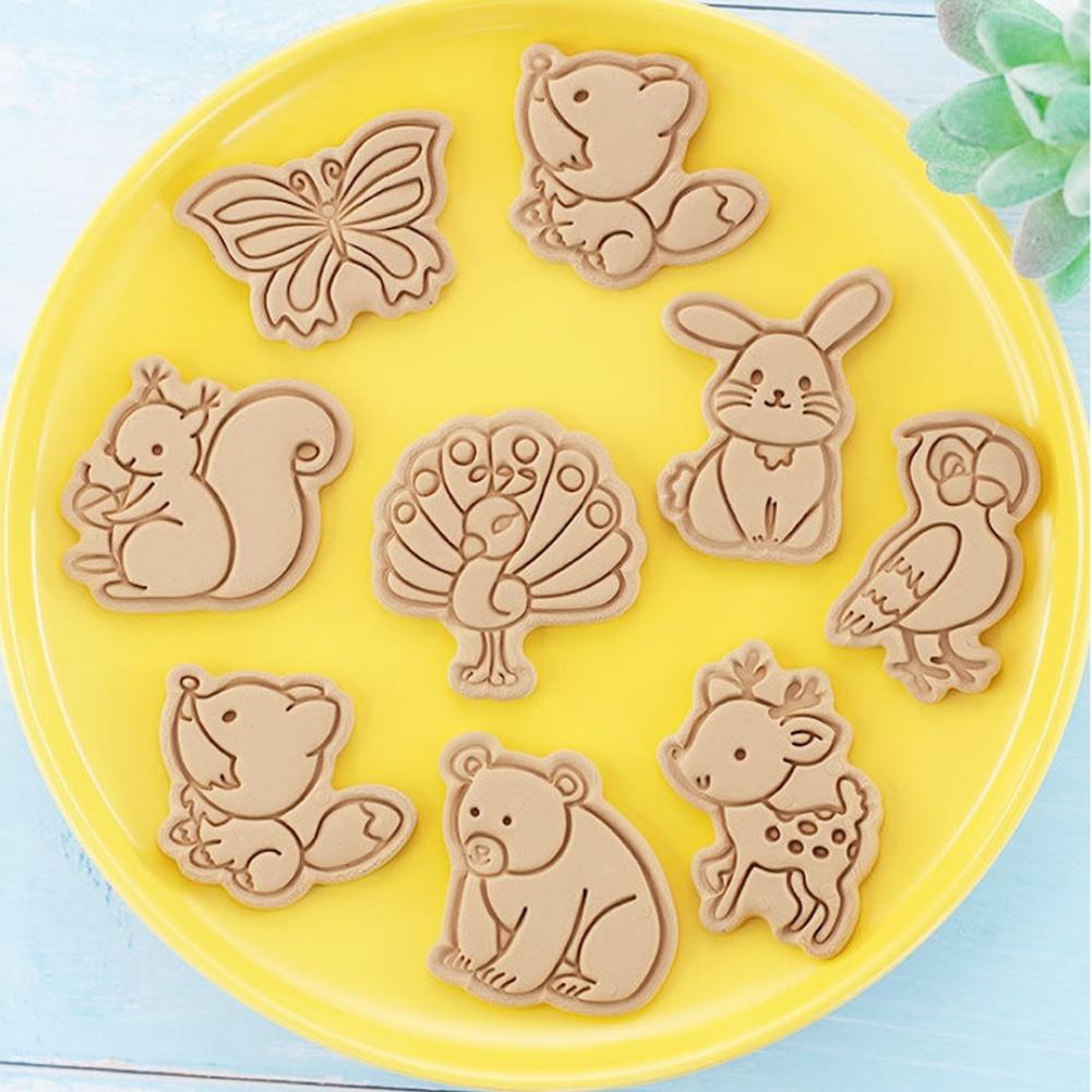 PP Tier-Keksstempel-Set inklusive Bär, Eichhörnchen und Kaninchenformen für Kekse, Fondant und Zuckerdekoration