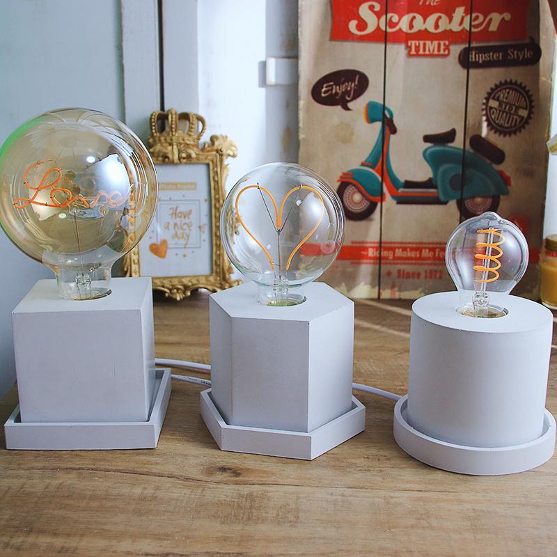 1PC Incandescent Lamp Holder Silicone Mold DIY Cement Epoxy Resin Lamp Socket Bedside Bulb Bracket Gypsum Silicone Molds 2024 New