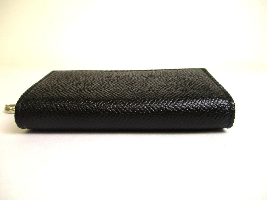 Authentic BVLGARI Black Leather 6 Pics Key Chain #a838  Refurbished
