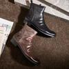 Genuine Leather Men's Boots Ankle Boots Plus Size High Top Shoes Outdoor Work Casual Shoes Motorcycle Military Combat Boots