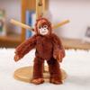 6/12pcs Cute Little Monkey Plush Pendant Doll Cartoon Red Gorilla Soft Stuffed Keychain Backpack Car Key Ring Decor Party Gift