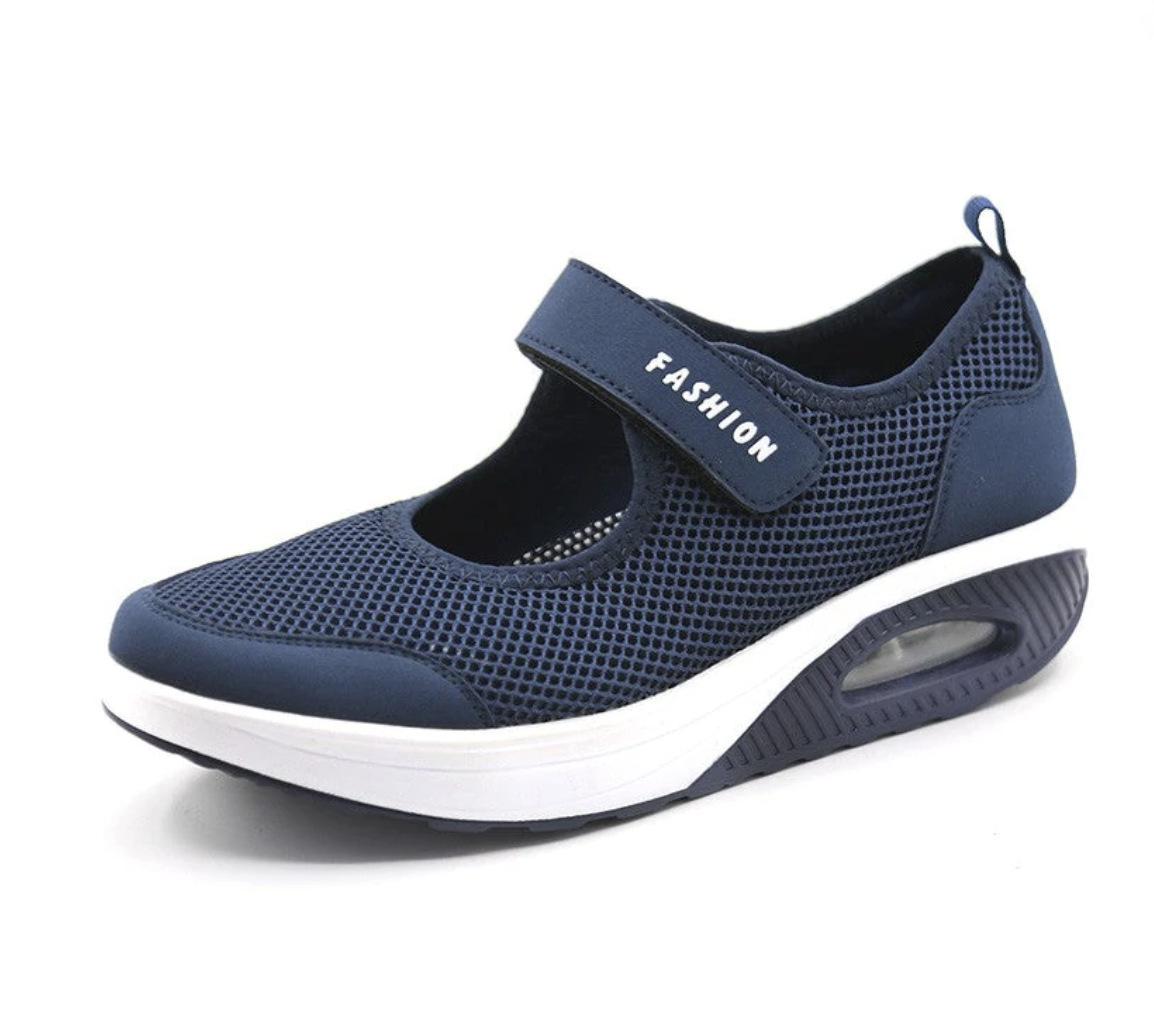 

Rocking shoes women s air cushion soft sole summer new black heightening mesh light breathable thick sole dancing shoes mother shoes 43 темно-синього кольору